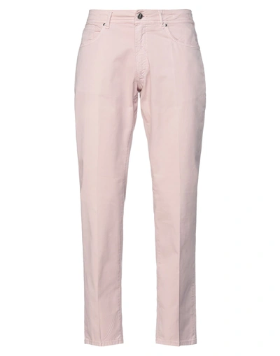 Shop Michael Coal Man Pants Light Pink Size 33 Cotton, Elastane