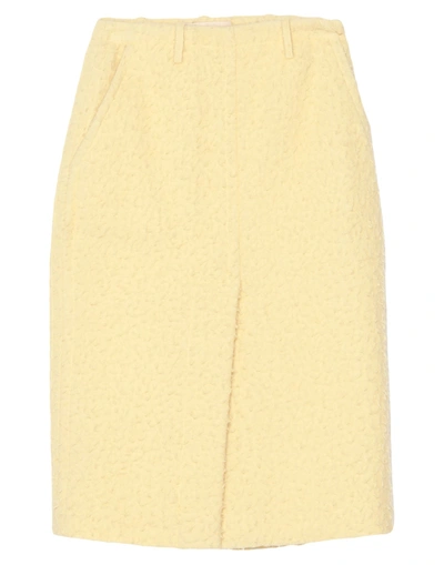 Shop Marni Midi Skirts In Light Yellow
