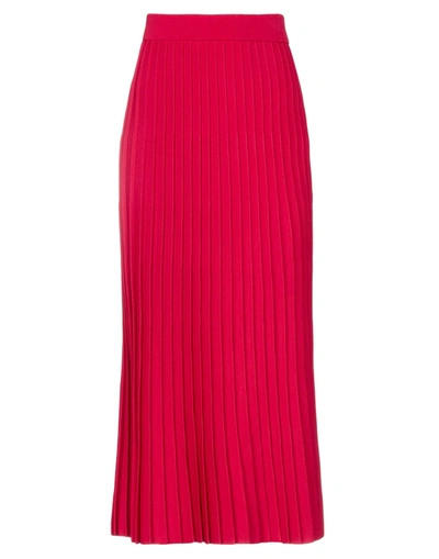 Shop Balenciaga Long Skirts In Red