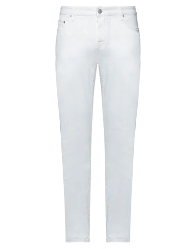 Shop Care Label Man Jeans White Size 32 Cotton, Elastane