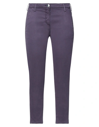 Shop Jacob Cohёn Woman Pants Purple Size 25 Lyocell, Modal, Cotton, Elastomultiester, Elastane