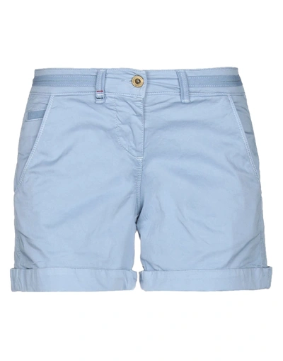 Shop Aeronautica Militare Woman Shorts & Bermuda Shorts Sky Blue Size 2 Cotton, Elastane