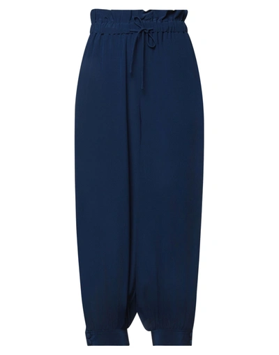 Shop Stella Mccartney Woman Pants Midnight Blue Size 4-6 Silk
