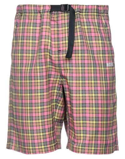 Msgm Man Shorts & Bermuda Shorts Pink Size 34 Polyester In Pink
