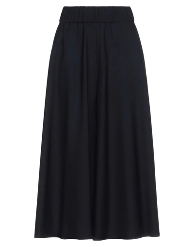 Shop Aspesi Midi Skirts In Dark Blue