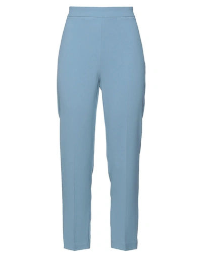 Shop Pinko Woman Pants Pastel Blue Size 4 Polyester, Elastane