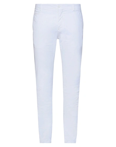 Shop Alpha Studio Man Pants White Size 30 Cotton, Elastane
