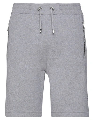 Shop Balmain Shorts & Bermuda Shorts In Grey