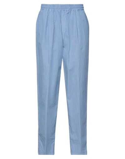 Shop The Gigi Man Pants Pastel Blue Size 32 Cotton, Elastane