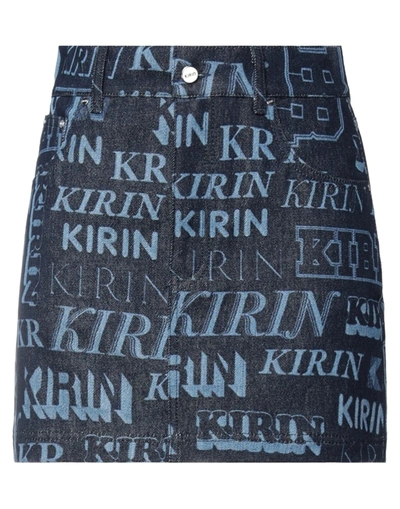 Shop Kirin Peggy Gou Woman Denim Skirt Blue Size 27 Cotton