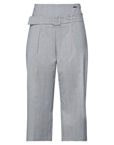 Shop Akè Cropped Pants In Light Grey