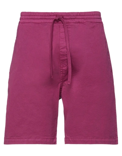 Shop Carhartt Man Shorts & Bermuda Shorts Garnet Size M Cotton, Elastane In Red