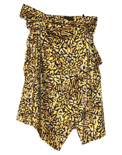 Shop Givenchy Woman Midi Skirt Yellow Size 6 Silk