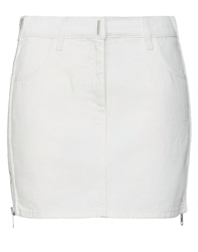 Shop Givenchy Woman Denim Skirt White Size 6 Cotton