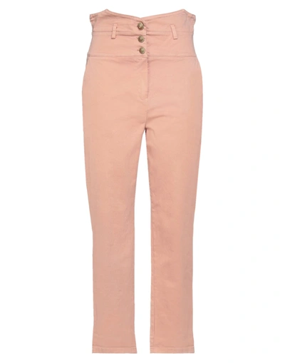 Shop Souvenir Woman Pants Blush Size M Cotton, Elastane In Pink