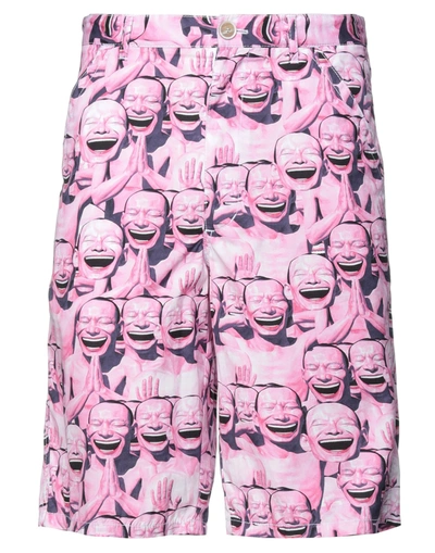 Shop Comme Des Garçons Shirt Man Shorts & Bermuda Shorts Pink Size L Cotton