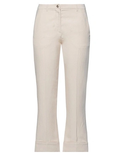 Shop Merci .., Woman Pants Ivory Size 6 Viscose, Rayon, Linen In White