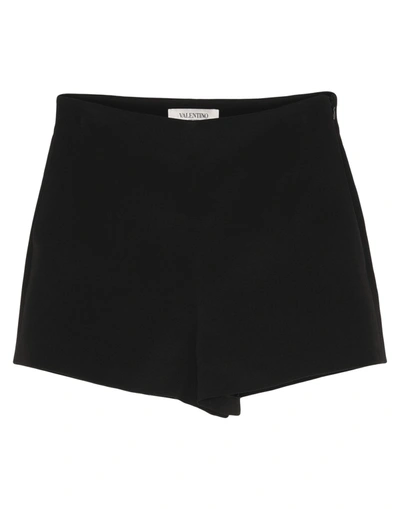 Valentino Garavani Woman Shorts & Bermuda Shorts Black Size 10 Wool, Silk, Polyamide, Elastane In Black