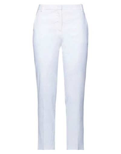Shop Pinko Woman Pants White Size 10 Linen, Viscose, Elastane