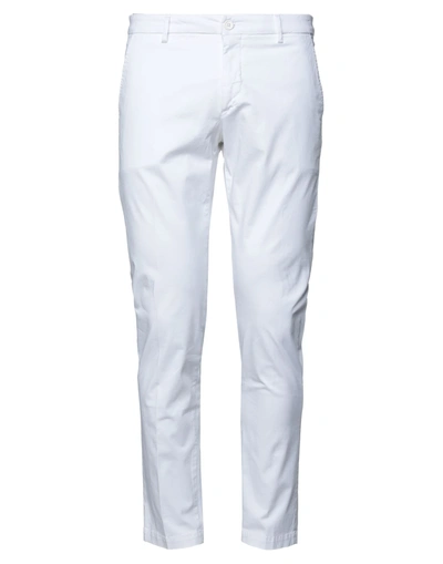 Shop Paul Miranda Man Pants White Size 28 Cotton, Elastane