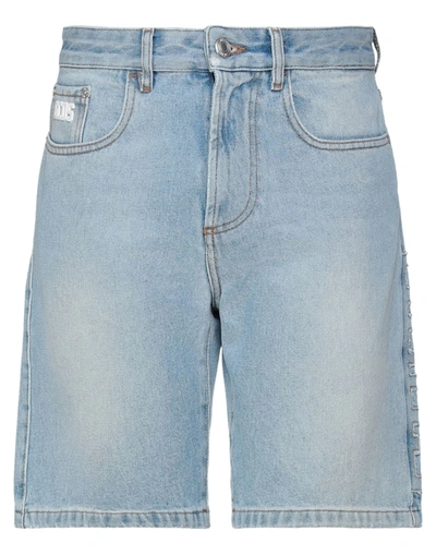 Shop Gcds Man Shorts & Bermuda Shorts Blue Size 31 Cotton