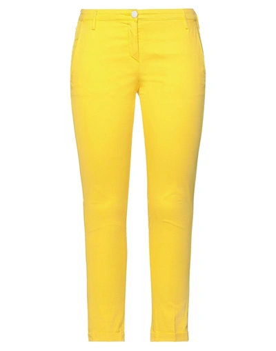 Shop Jacob Cohёn Woman Pants Yellow Size 28 Lyocell, Cotton, Elastane