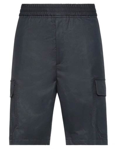 Shop Neil Barrett Man Shorts & Bermuda Shorts Black Size 36 Cotton, Polyamide