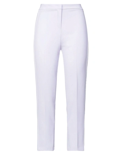 Shop Kaos Woman Pants Lilac Size 6 Polyester, Elastane In Purple