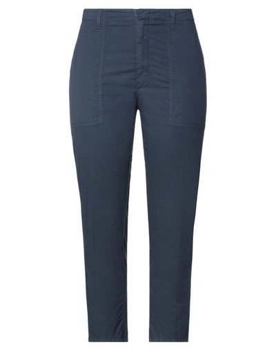 Shop Dondup Woman Pants Midnight Blue Size 28 Cotton, Elastane