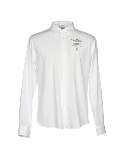 Shop Aeronautica Militare Shirts In White