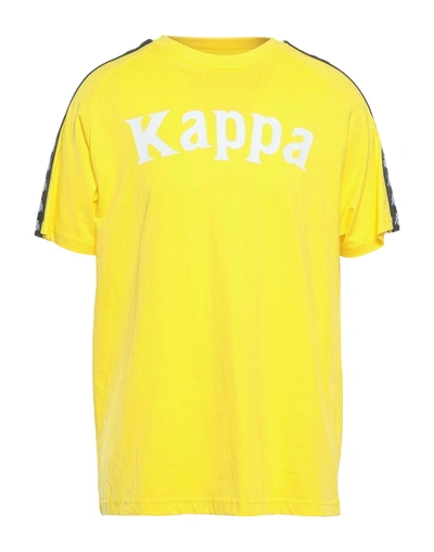 Shop Kappa Man T-shirt Yellow Size Xl Cotton