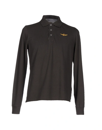 Shop Aeronautica Militare Man Polo Shirt Steel Grey Size S Cotton