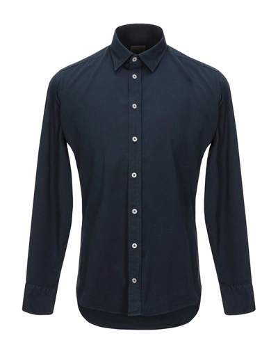 Shop Bastoncino Man Shirt Midnight Blue Size 15 ¾ Cotton