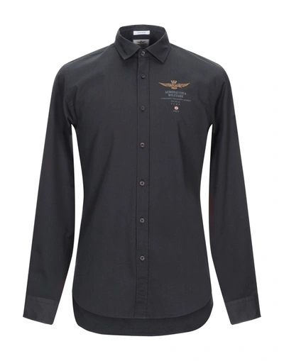 Shop Aeronautica Militare Shirts In Black
