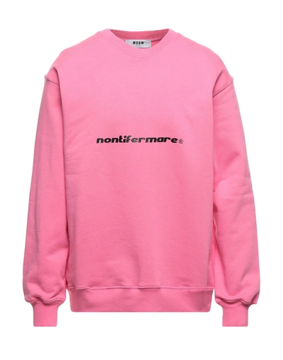 Shop Msgm Sweatshirts In Pink
