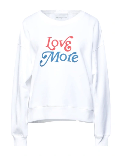 Shop Philosophy Di Lorenzo Serafini Woman Sweatshirt White Size M Cotton