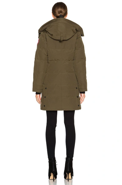 Shop Canada Goose Shelburne Parka With Coyote Fur In Military Green