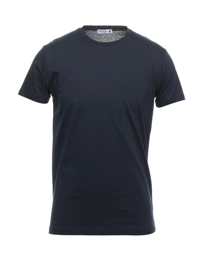 Shop Andrea Fenzi T-shirts In Dark Blue