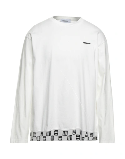 Shop Ambush Man T-shirt White Size M Cotton, Polyamide, Elastane
