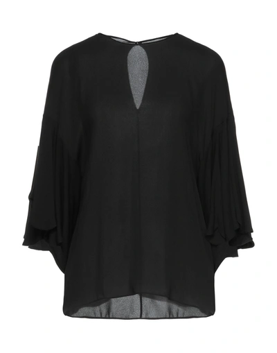Shop Valentino Garavani Woman Top Black Size 10 Silk