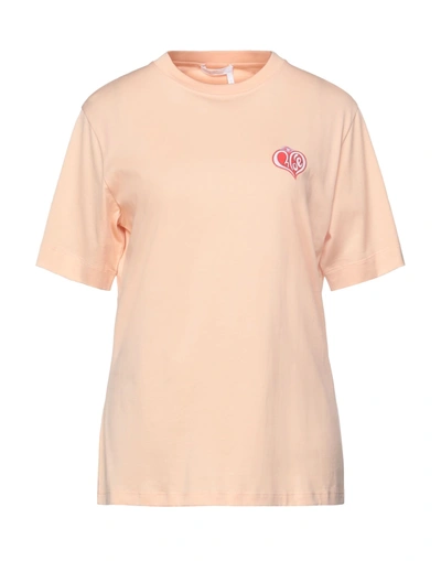 Shop Chloé Woman T-shirt Blush Size L Cotton, Elastane In Pink