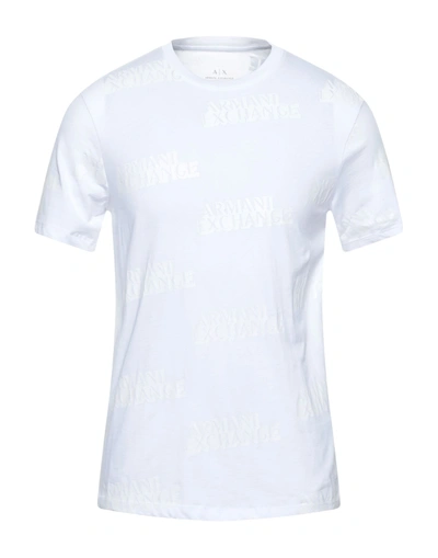 Shop Armani Exchange Man T-shirt White Size S Cotton