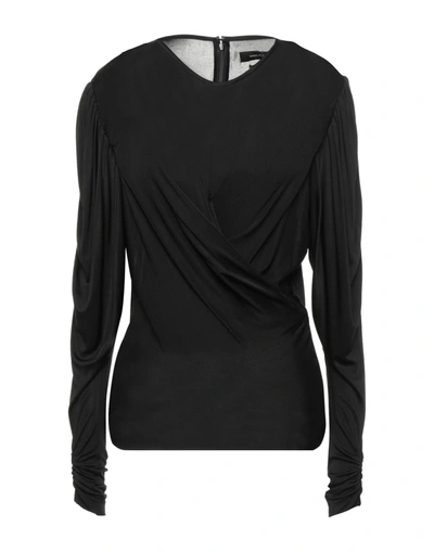 Shop Isabel Marant Woman T-shirt Black Size 6 Viscose, Silk