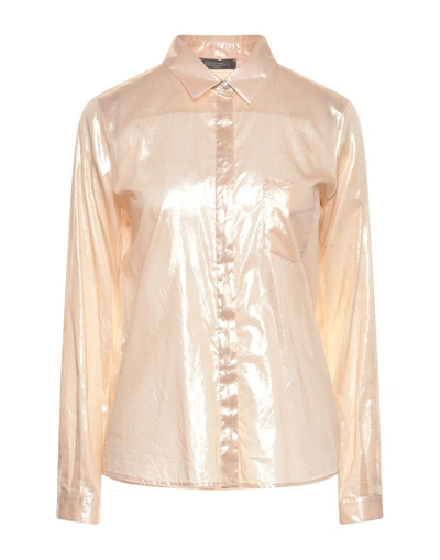 Shop Antonelli Woman Shirt Platinum Size 6 Cotton, Polyester Resin, Polyurethane Resin In Grey