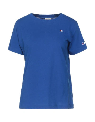 Shop Champion Woman T-shirt Bright Blue Size M Cotton