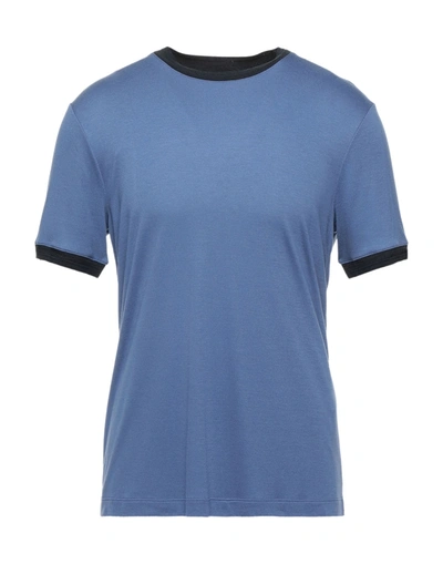 Shop Giorgio Armani T-shirts In Blue