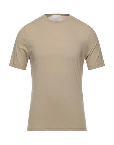 Shop Filippo De Laurentiis Man T-shirt Khaki Size 46 Cotton In Beige