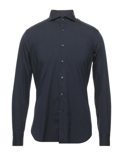 Shop Alessandro Gherardi Man Shirt Black Size 15 ½ Cotton, Polyamide, Elastane