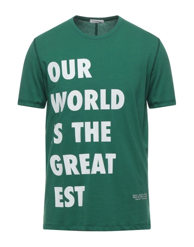 Shop Paolo Pecora Man T-shirt Green Size S Cotton