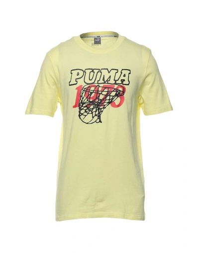 Shop Puma Scouted Ss Tee Man T-shirt Yellow Size L Cotton